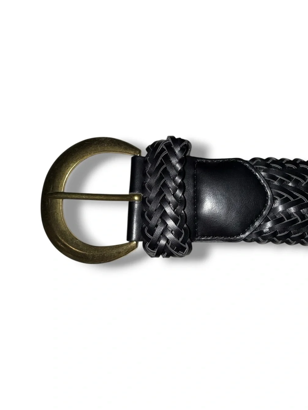 TORRID Woven Stretch Waist Belt - Size 2 (18/20) Black/Gold